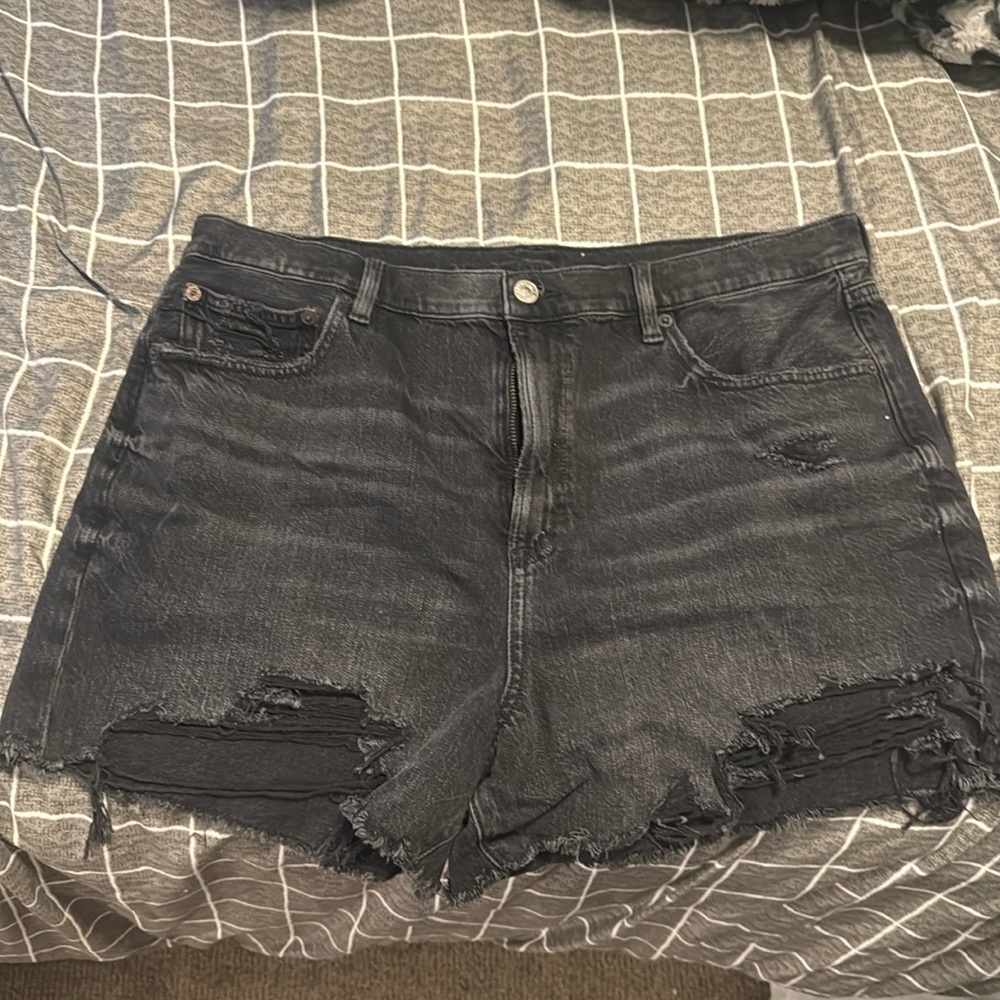American eagle black jean shorts